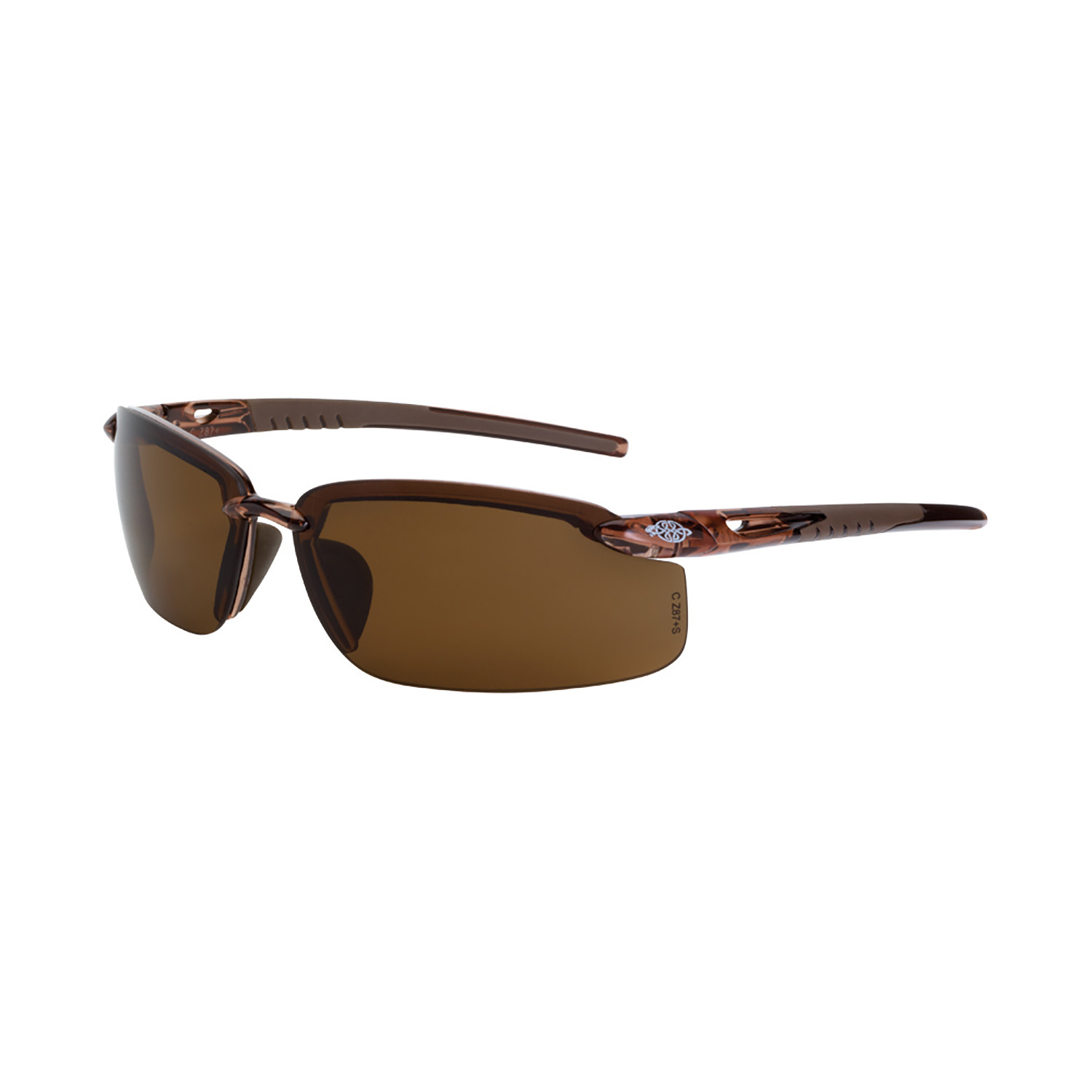 ES5 Premium Safety Eyewear - Crystal Brown Frame - Polarized Brown Lens - Tinted Lens